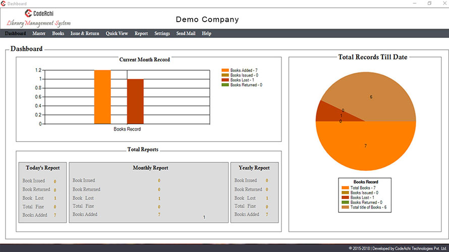 CodeAchi Library Management System screenshot 1