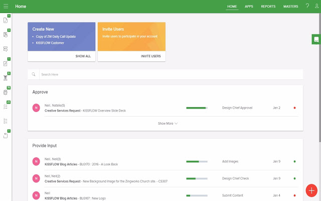 KiSSFLOW screenshot 2