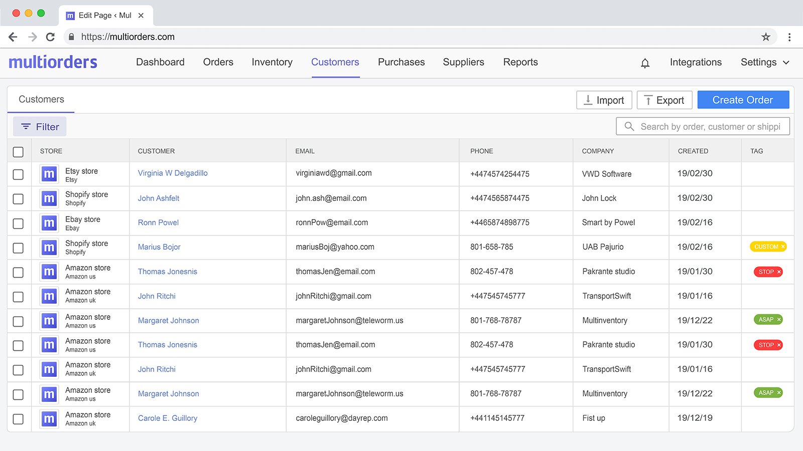 Multiorders screenshot 1
