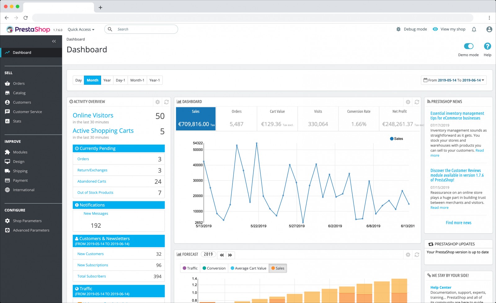 PrestaShop screenshot 1