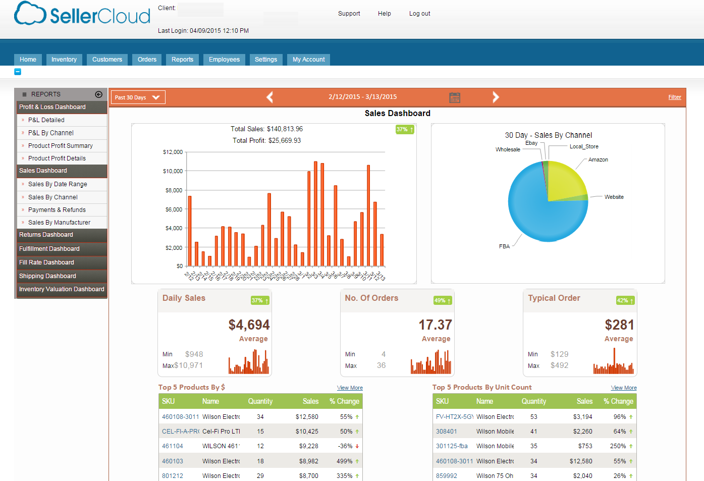 SellerCloud screenshot 1