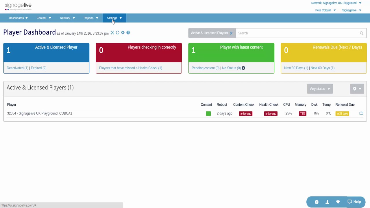 Signagelive screenshot 2