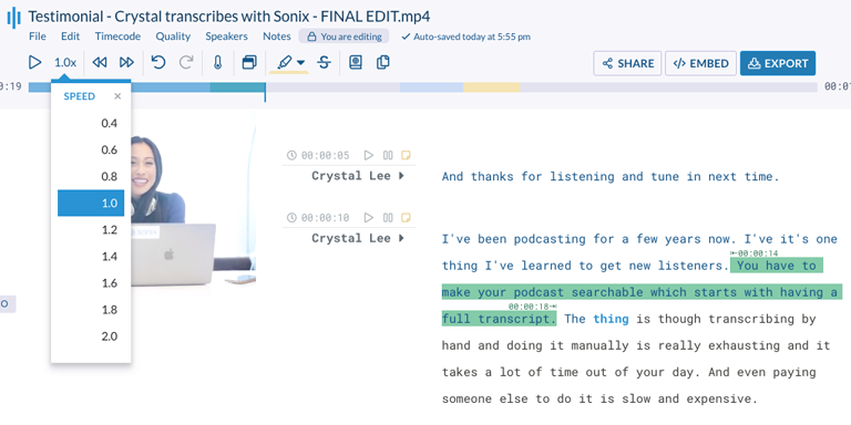 Sonix screenshot 3