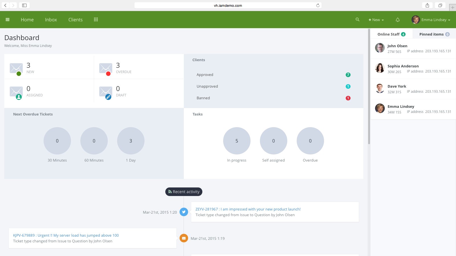 Vision Helpdesk screenshot 2