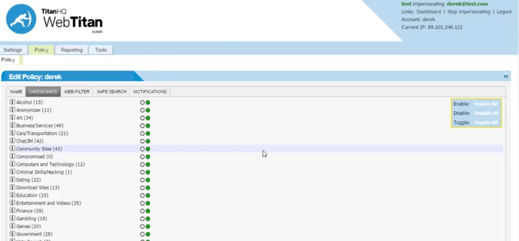 WebTitan screenshot 1