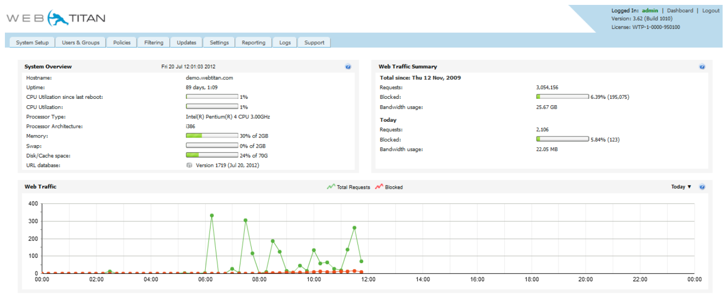WebTitan screenshot 2