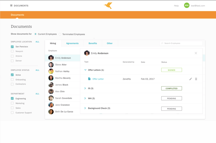 Zenefits screenshot 3