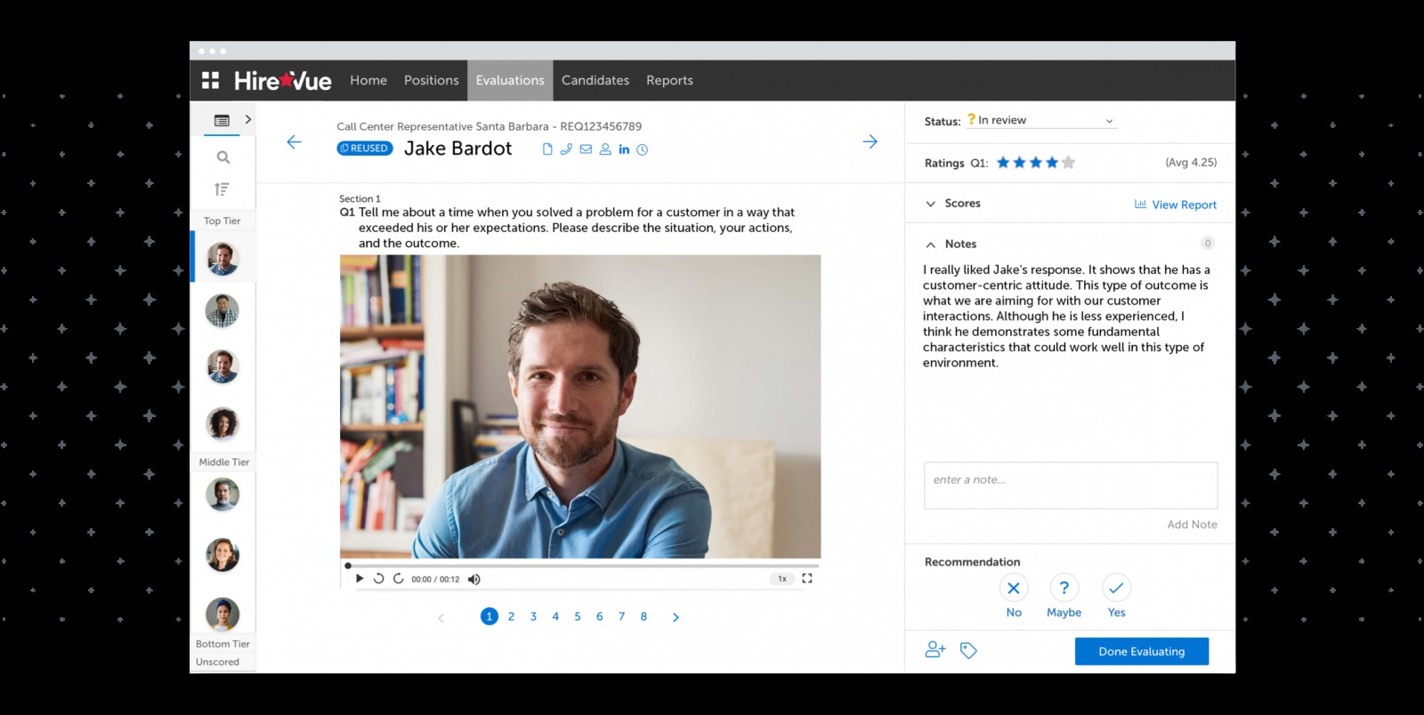 Hirevue screenshot 1
