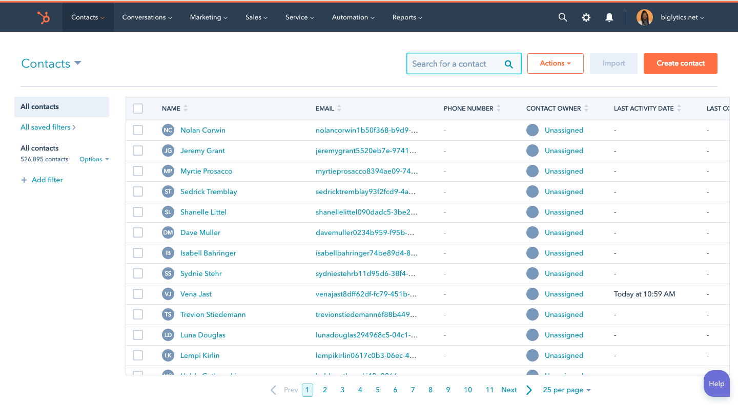 HubSpot CRM screenshot 1