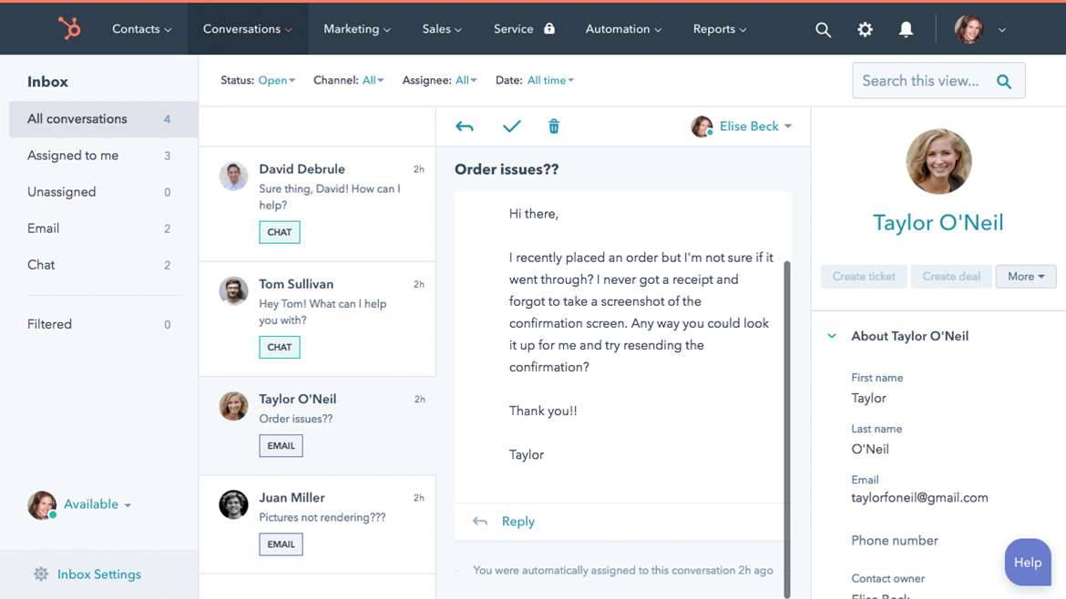 HubSpot CRM screenshot 3