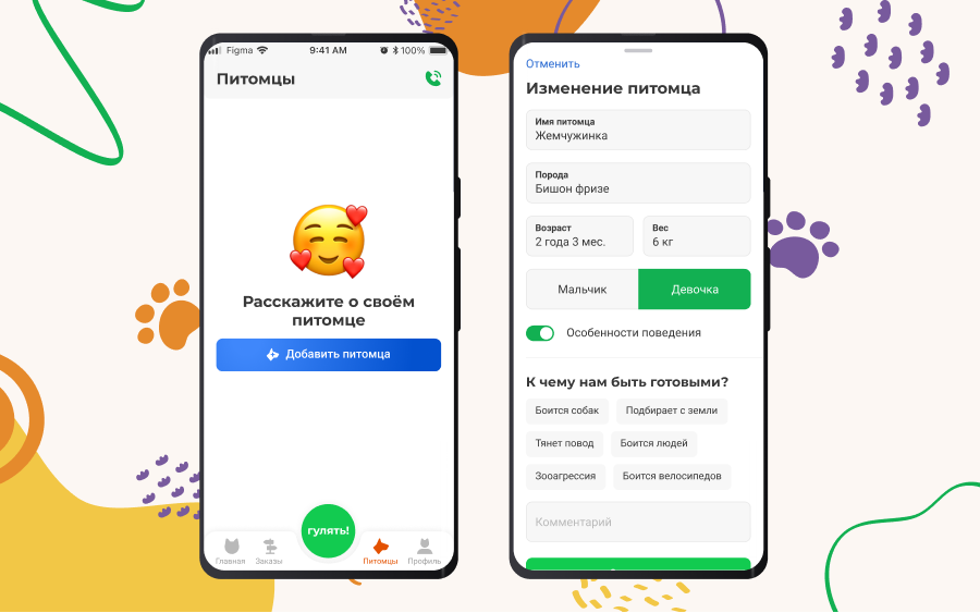 Petshop выгул: мобильное приложение-агрегатор для выгула собак