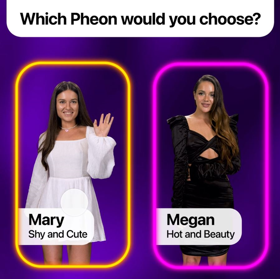 Показали потенциальным покупателям, что в приложении есть разные девушки