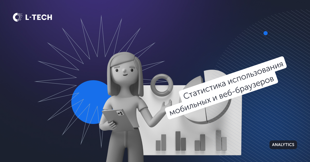 Статистика использования мобильных и веб-браузеров